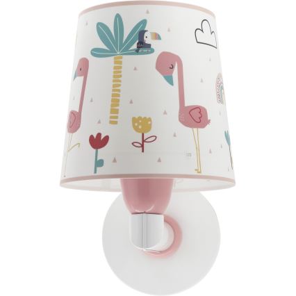 Dalber 82469 - Wandlamp voor kinderen FLAMINGO 1xE27/15W/230V