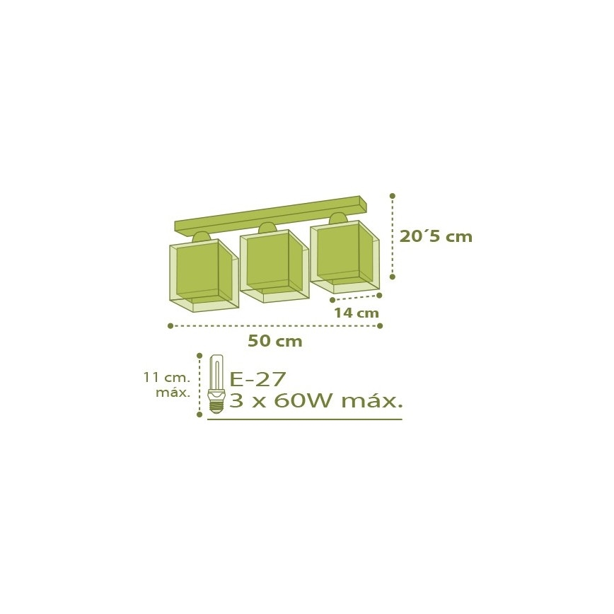 Dalber D-11673 - Plafonnière kinderkamer MY SWEET HOME 3xE27/60W/230V