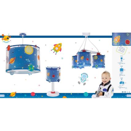 Dalber D-41342 - Hanglamp kinderkamer PLANETS 1xE27/60W/230V