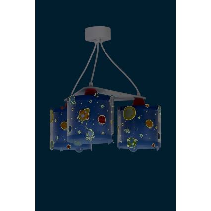 Dalber D-41344 - Hanglamp kinderkamer PLANETS 3xE27/60W/230V