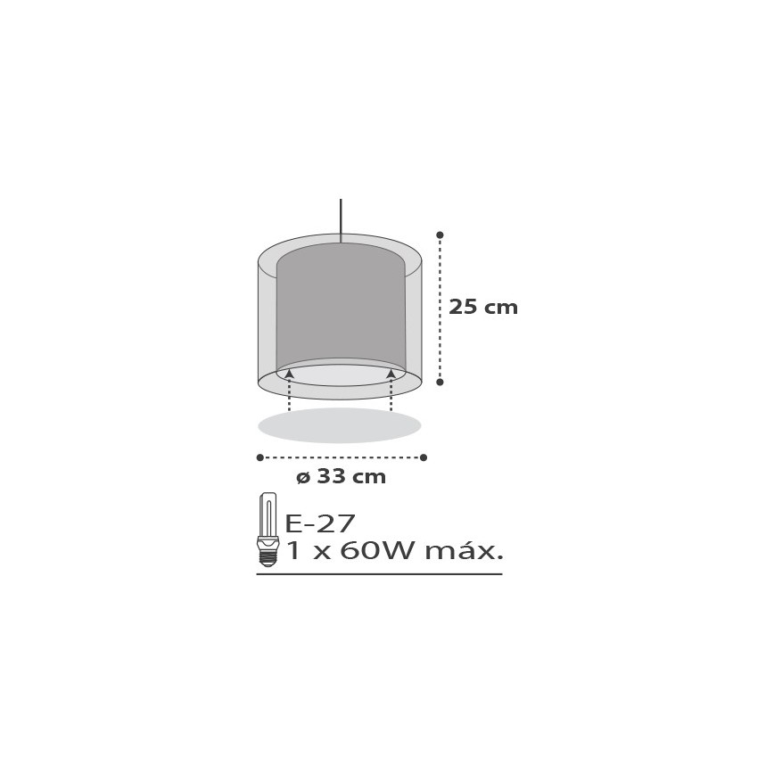 Dalber D-41412E - Hanglamp kinderkamer CLOUDS 1xE27/60W/230V
