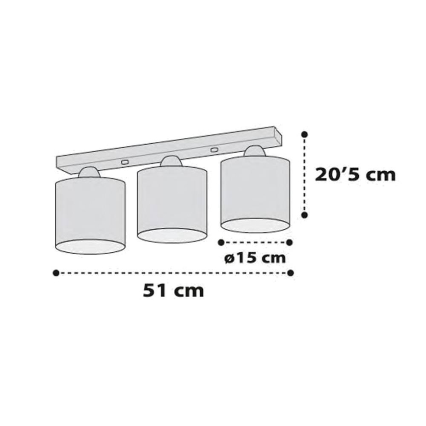 Dalber D-41413S - Plafonnière kinderkamer CLOUDS 3xE27/60W/230V