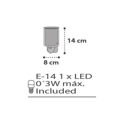 Dalber D-41415E - LED stekkerlampje CLOUDS 1xE14/0,5W/230V