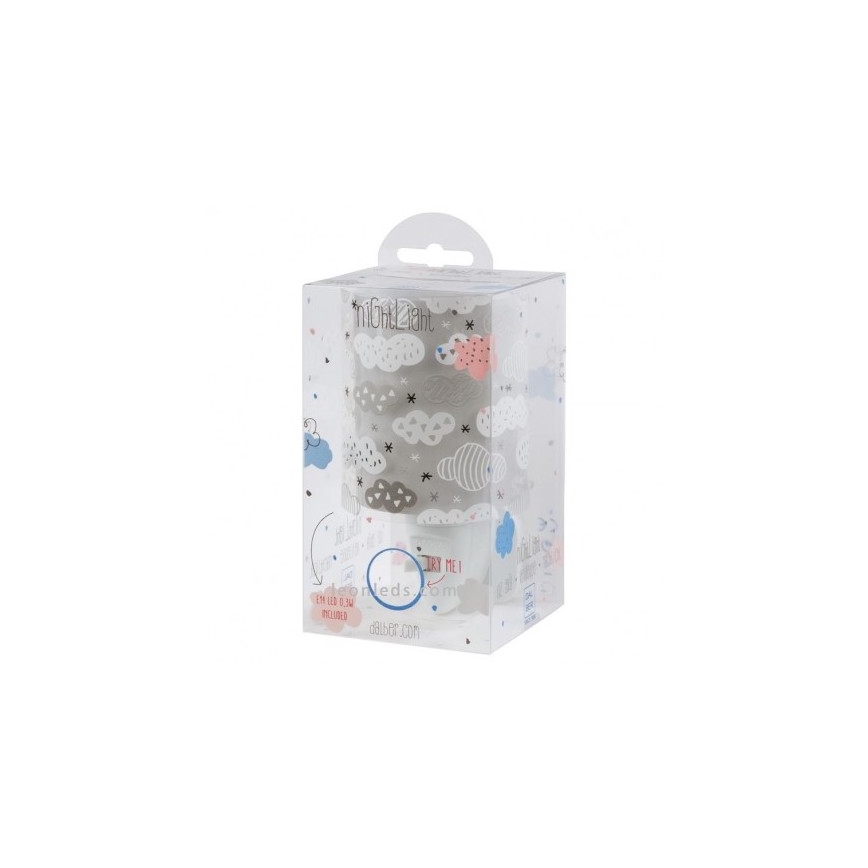 Dalber D-41415E - LED Stopcontact lampje CLOUDS 1xE14/0,3W/230V