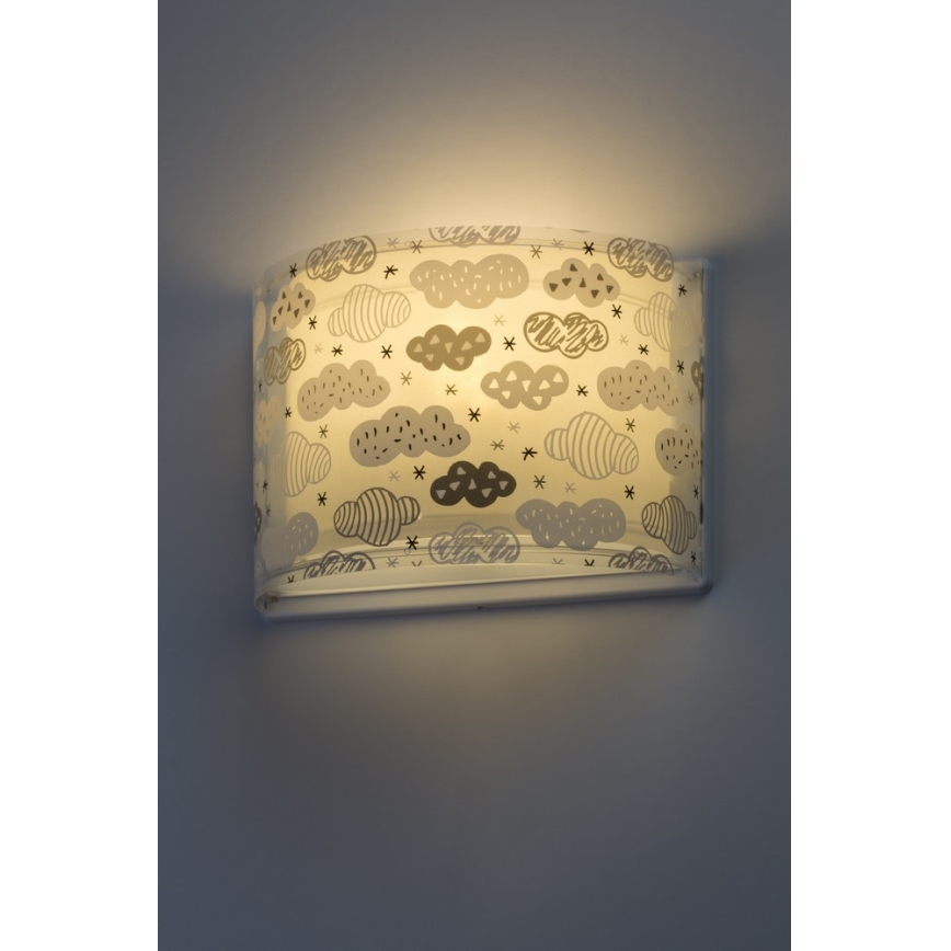 Dalber D-41418E - Wandlamp kinderkamer CLOUDS 1xE27/60W/230V