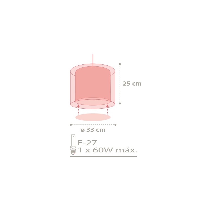 Dalber D-41432 - Hanglamp kinderkamer COLOR RAIN 1xE27/60W/230V