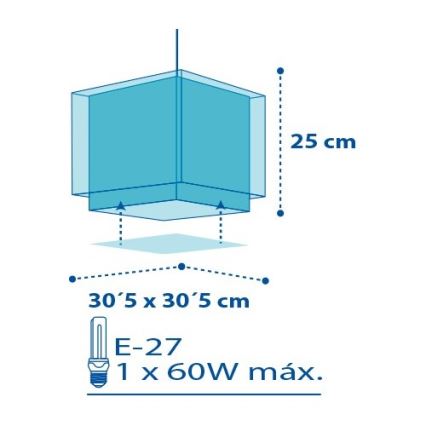 Dalber D-43422 - Hanglamp kinderkamer PETIT MARIN 1xE27/60W/230V