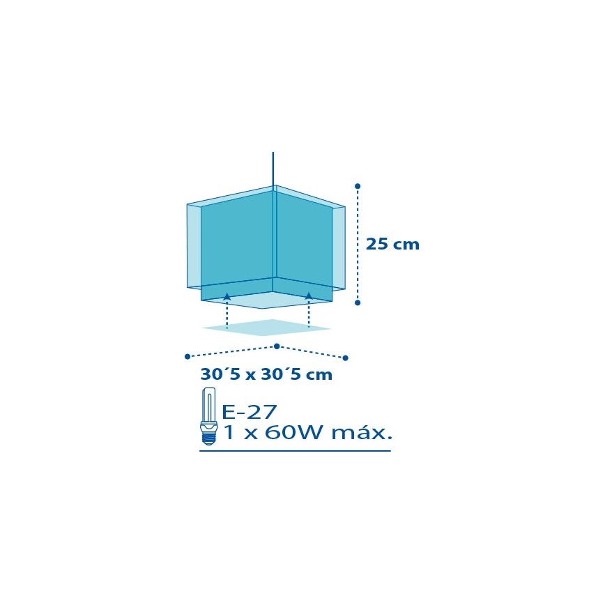 Dalber D-43422 - Hanglamp kinderkamer PETIT MARIN 1xE27/60W/230V