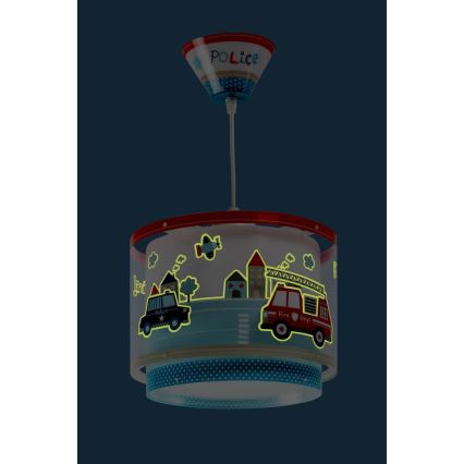 Dalber 60612 - Hanglamp kinderkamer POLICE 1xE27/60W/230V