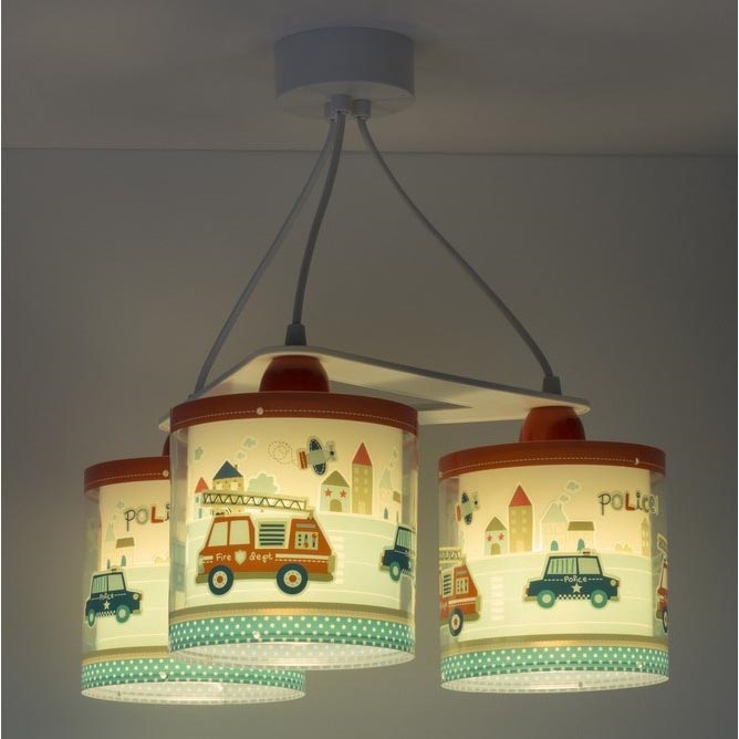 Dalber D-60614 - Hanglamp kinderkamer POLICE 3xE27/60W/230V