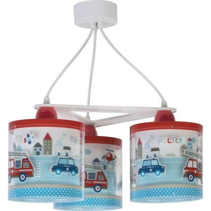 Dalber D-60614 - Hanglamp kinderkamer POLICE 3xE27/60W/230V