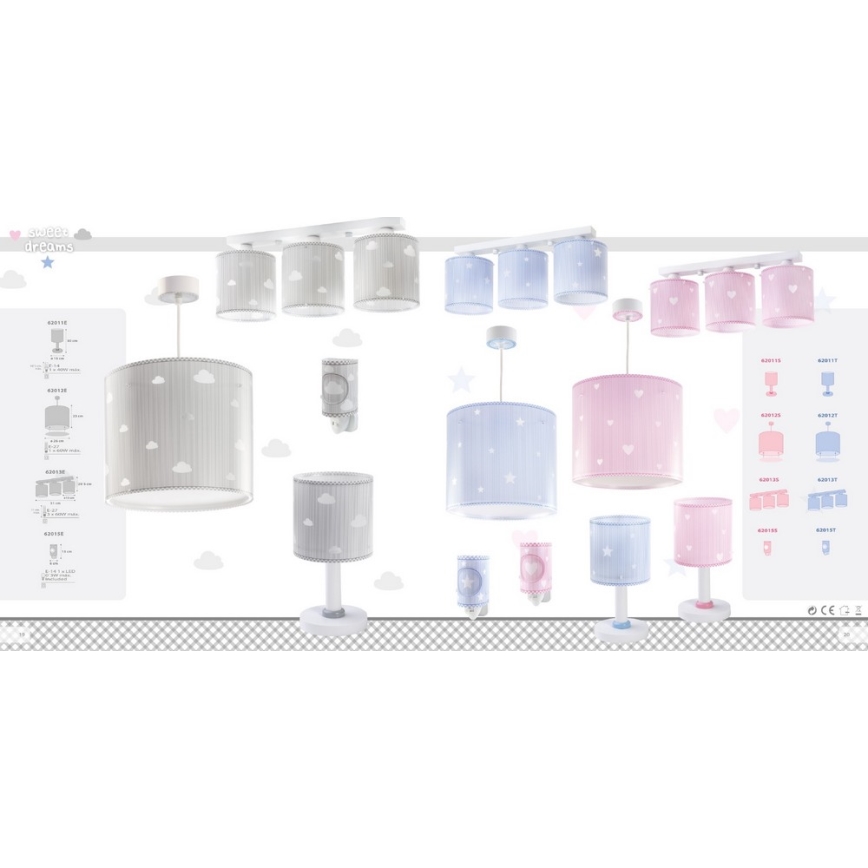 Dalber D-62011E - Kinderkamer lamp SWEET DREAMS 1xE14/40W/230V