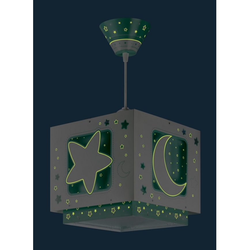 Dalber D-63232H - Hanglamp kinderkamer MOONLIGHT 1xE27/60W/230V