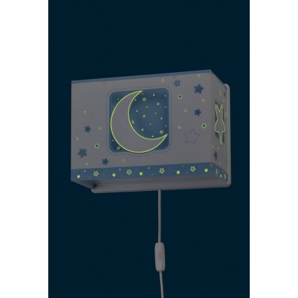 Dalber D-63238T - Wandlamp kinderkamer MOONLIGHT 1xE27/60W/230V