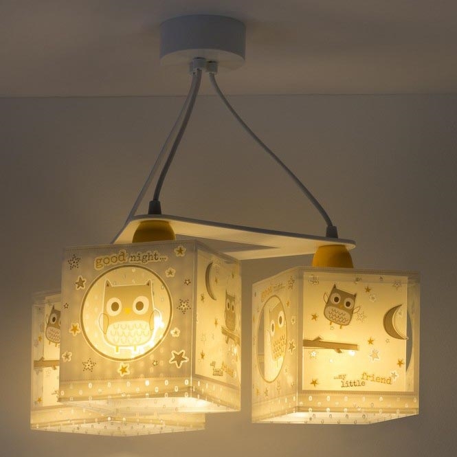 Dalber D-63394 - Hanglamp kinderkamer GOOD NIGHT 3xE27/60W/230V