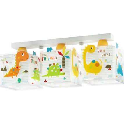 Dalber D-73453 - Plafonnière kinderkamer DINOS 3xE27/60W/230V