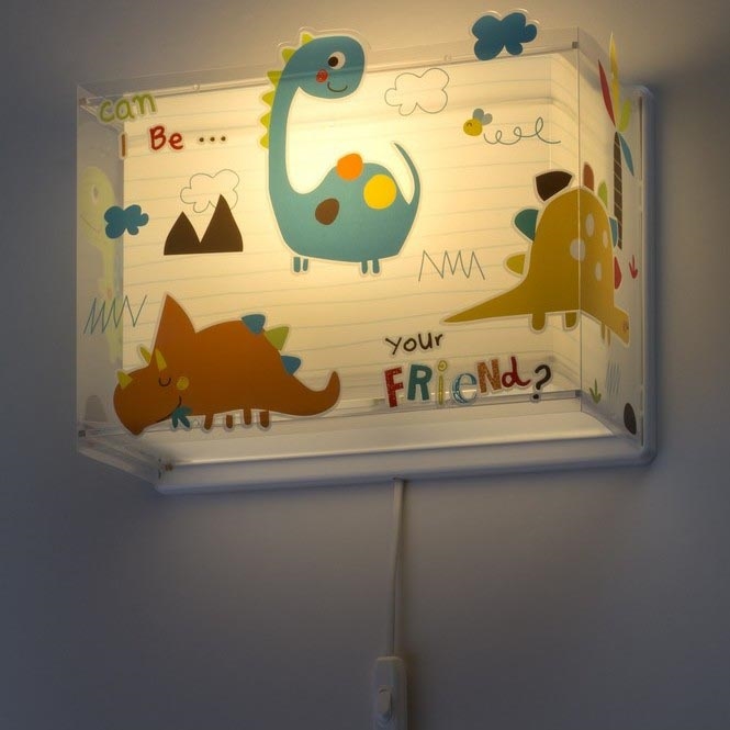 Dalber D-73458 - Wandlamp kinderkamer DINOS 1xE27/60W/230V