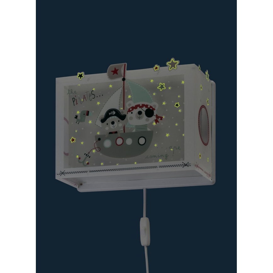 Dalber D-74558 - Wandlamp kinderkamer PIRATES 1xE27/60W/230V