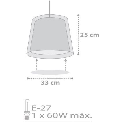 Dalber D-81212H - Hanglamp kinderkamer STARS 1xE27/60W/230V