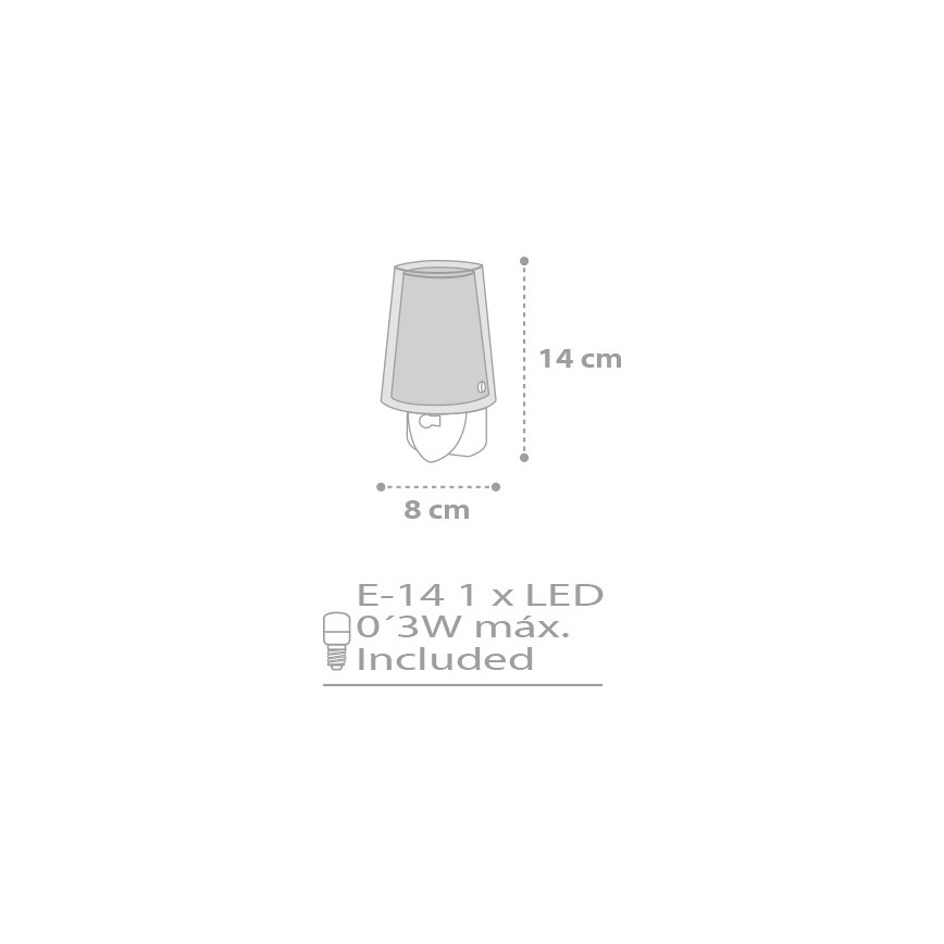 Dalber D-81215E - LED Nachtlamp STARS 1xE14/0,3W/230V