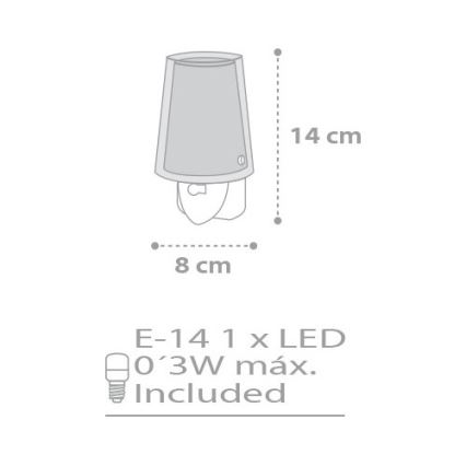 Dalber D-81215L - LED Nachtlamp STARS 1xE14/0,3W/230V