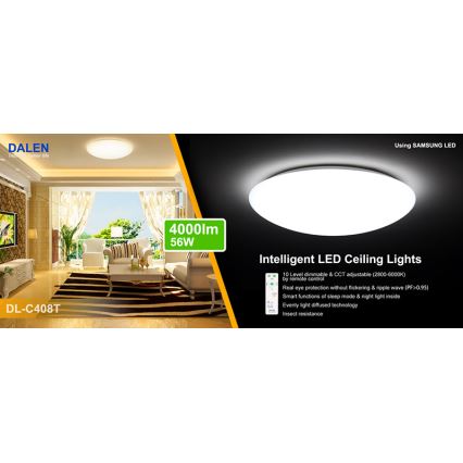 Dalen DL-C408T - LED Plafondlamp dimbaar CLASSIC LED/56W/230V