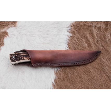 Damascus jachtmes 11 cm herten gewei