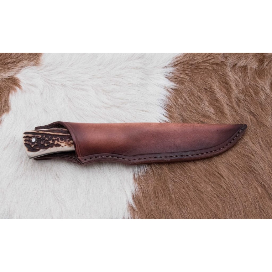 Damascus jachtmes 11 cm herten gewei