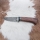 Damascus jachtmes 9,7 cm walnoot/esdoorn