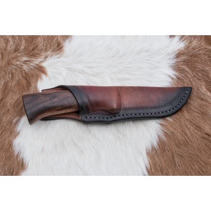 Damascus jachtmes 9,7 cm walnoot/esdoorn