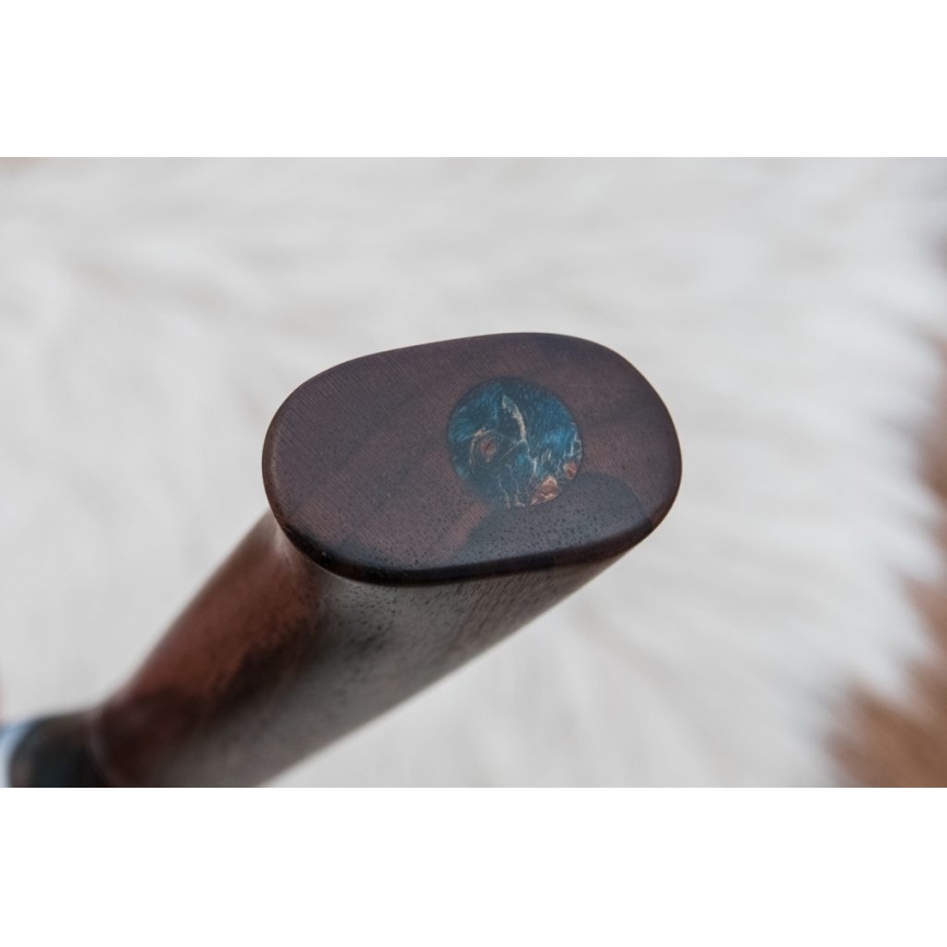 Damascus jachtmes 9,7 cm walnoot/esdoorn