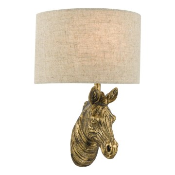 Där Lighting ABB0735 - Wandlamp ABBY 1xE14/40W/230V linnen/goud