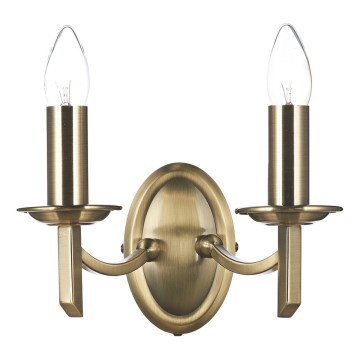 Där Lighting AMB0975 - Wandlamp AMBASSADOR 2xE14/40W/230V messing