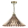 Där Lighting ARD866 - Kroonluchter aan ketting ARDECHE 1xE27/60W/230V messing/gerookt bruin