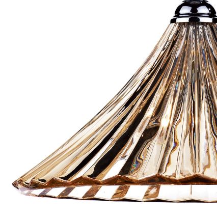 Där Lighting ARD866 - Kroonluchter aan ketting ARDECHE 1xE27/60W/230V messing/gerookt bruin