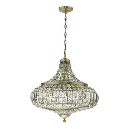 Där Lighting ASM0675 - Kroonluchter met ketting ASMARA 6xE14/40W/230V messing