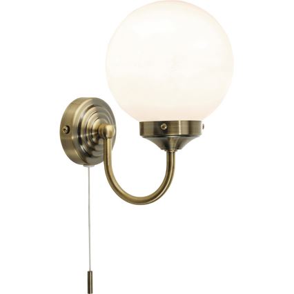 Där Lighting BAR0775 - Badkamerwandlamp BARCLAY 1xE14/40W/230V IP44 messing