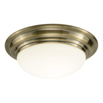 Där Lighting BAR5075 - Plafondlamp BARCLAY voor de badkamer, 1xE27/60W/230V, Ø 38 cm, messing