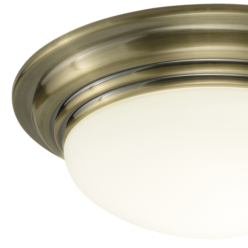Där Lighting BAR5275 - Badkamerplafondlamp BARCLAY 1xE27/60W/230V Ø 31 cm messing