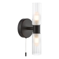 Där Lighting BOL0922 - Wandlamp BOLTON voor badkamer 2xG9/5W/230V IP44 zwart