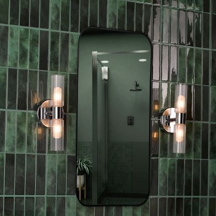 Där Lighting BOL0950 - Badkamerwandlamp BOLTON 2xG9/5W/230V IP44 glanzend chroom