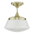 Där Lighting CAD0175 - Badkamer opbouwlamp CADEN 1xE27/60W/230V IP44 messing