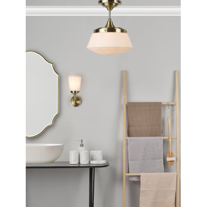 Där Lighting CAD0175 - Badkamer opbouwlamp CADEN 1xE27/60W/230V IP44 messing