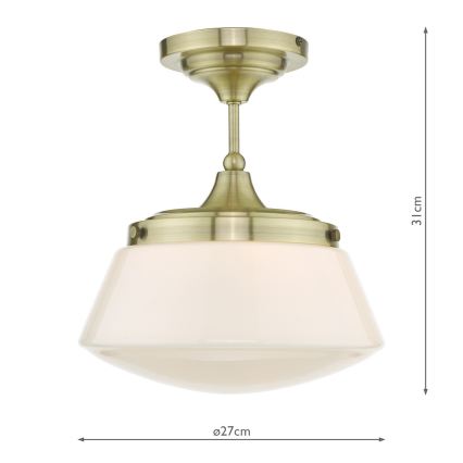 Där Lighting CAD0175 - Badkamer opbouwlamp CADEN 1xE27/60W/230V IP44 messing