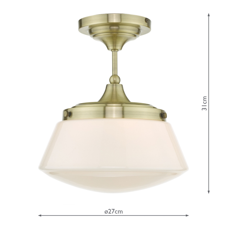 Där Lighting CAD0175 - Badkamer opbouwlamp CADEN 1xE27/60W/230V IP44 messing