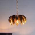 Där Lighting CAR0135 - Kroonluchter aan ketting CARA 1xE27/60W/230V goud