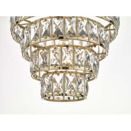 Där Lighting CER0135 - Kroonluchter met ketting CERYS 1xE27/60W/230V goudkleurig