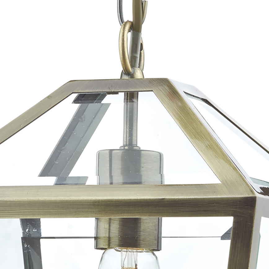 Där Lighting CHU0175 - Kroonluchter aan ketting CHURCHILL 1xE27/60W/230V messing