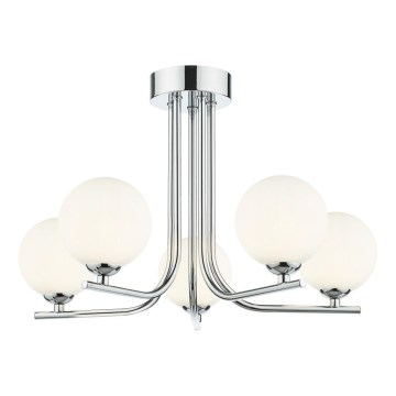 Där Lighting CRA5450-02 - CRADLE kroonluchter aan stang, 5xG9/25W/230V, glanzend chroom
