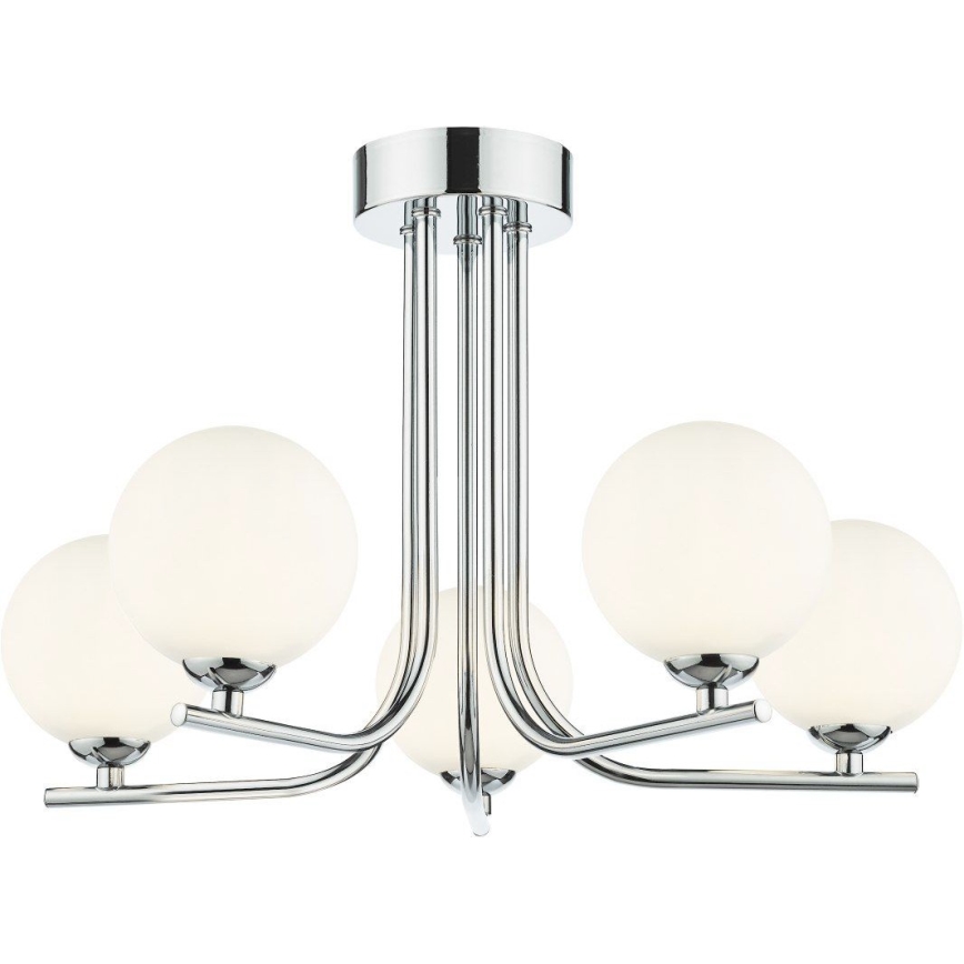 Där Lighting CRA5450-02 - CRADLE kroonluchter aan stang, 5xG9/25W/230V, glanzend chroom